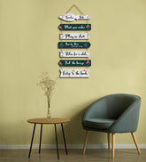 Garden Quote Wooden Wall Hanging for Home Decor | Decorative Items for Balcony | Wooden Wall Decoration for Outdoor Decorative Garden | Modern Artworks (WH_7001N), Set of 7 - Decor Mantra